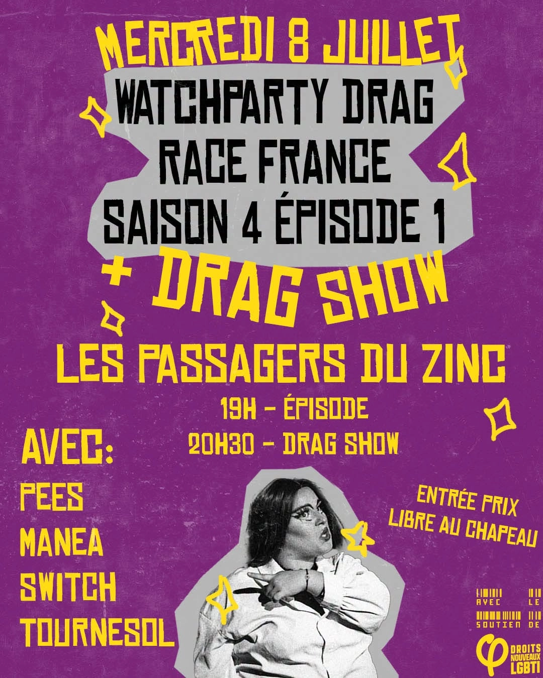 Watch party Drag Race France saison 4-&eacute;pisode 1/Pdz