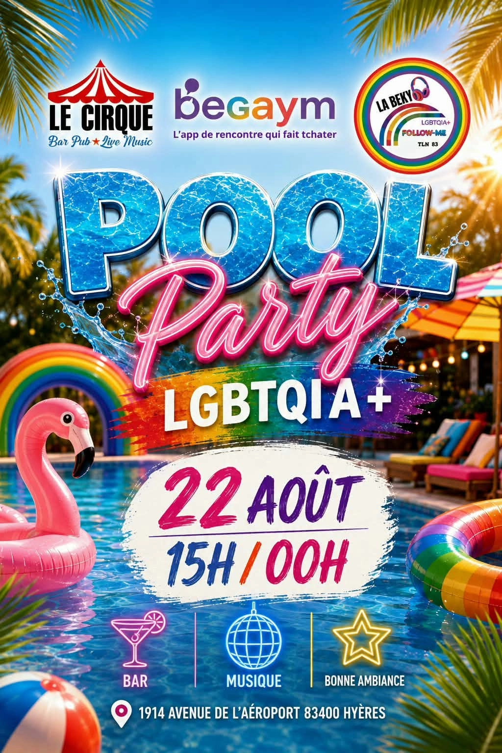 🌈💦 FOLLOW ME-CLOSING POOL PARTY LGBTQIA+🌈💦