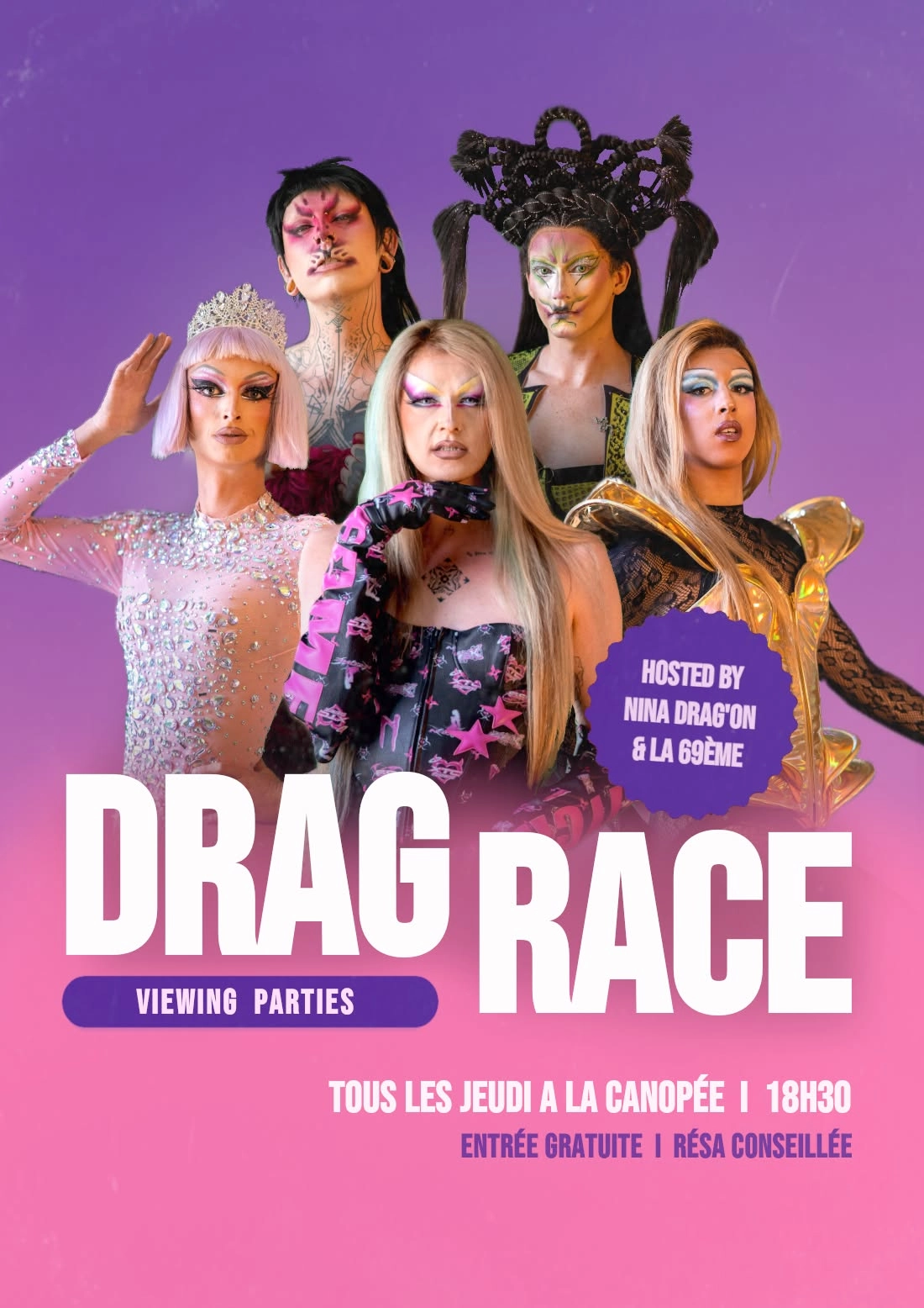 DRAG RACE • VIEWING PARTIES • GRATUIT