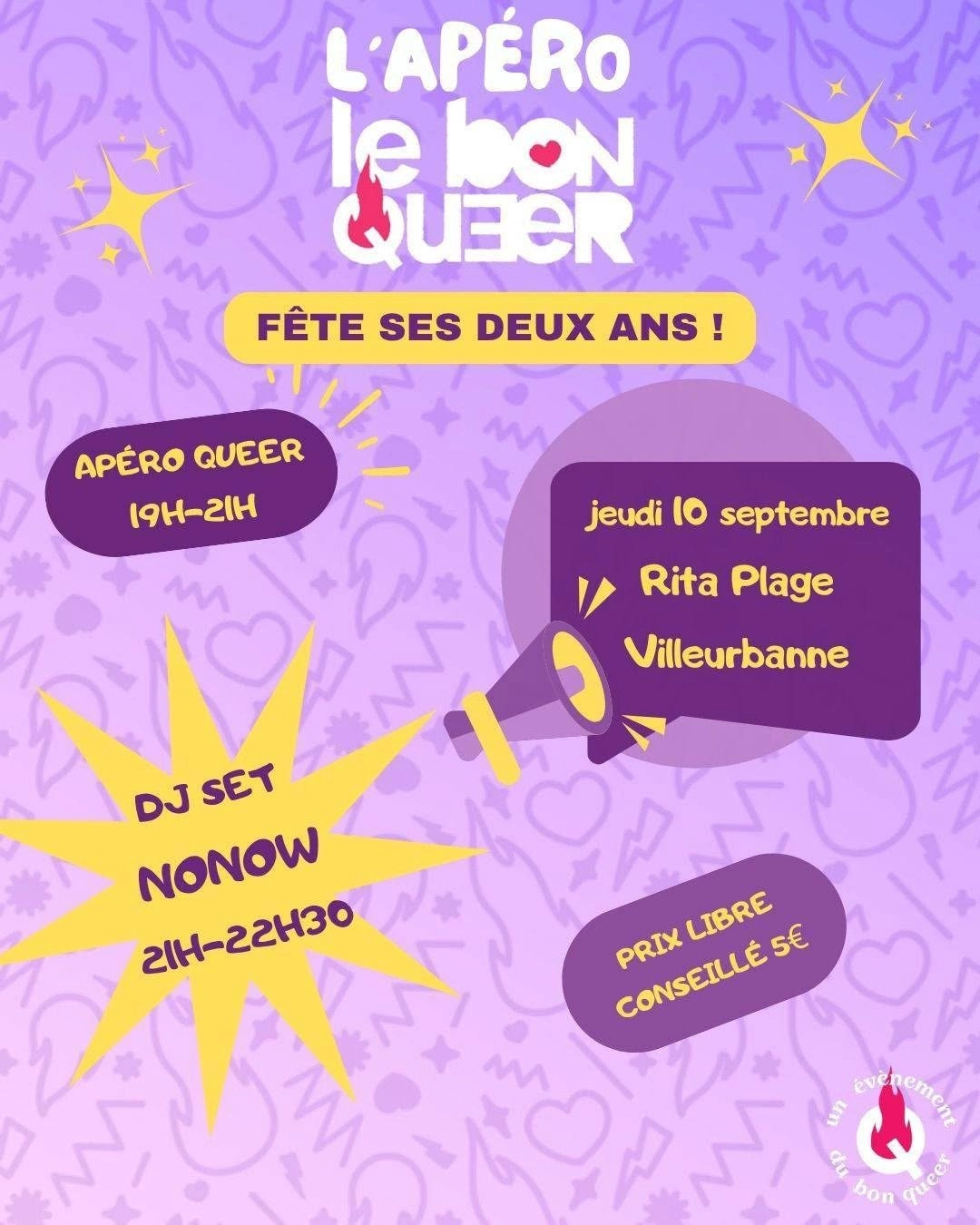 Apero Queer de rentr&eacute;e 🏳️&zwj;⚧️🏳️&zwj;🌈 au Rita Plage 