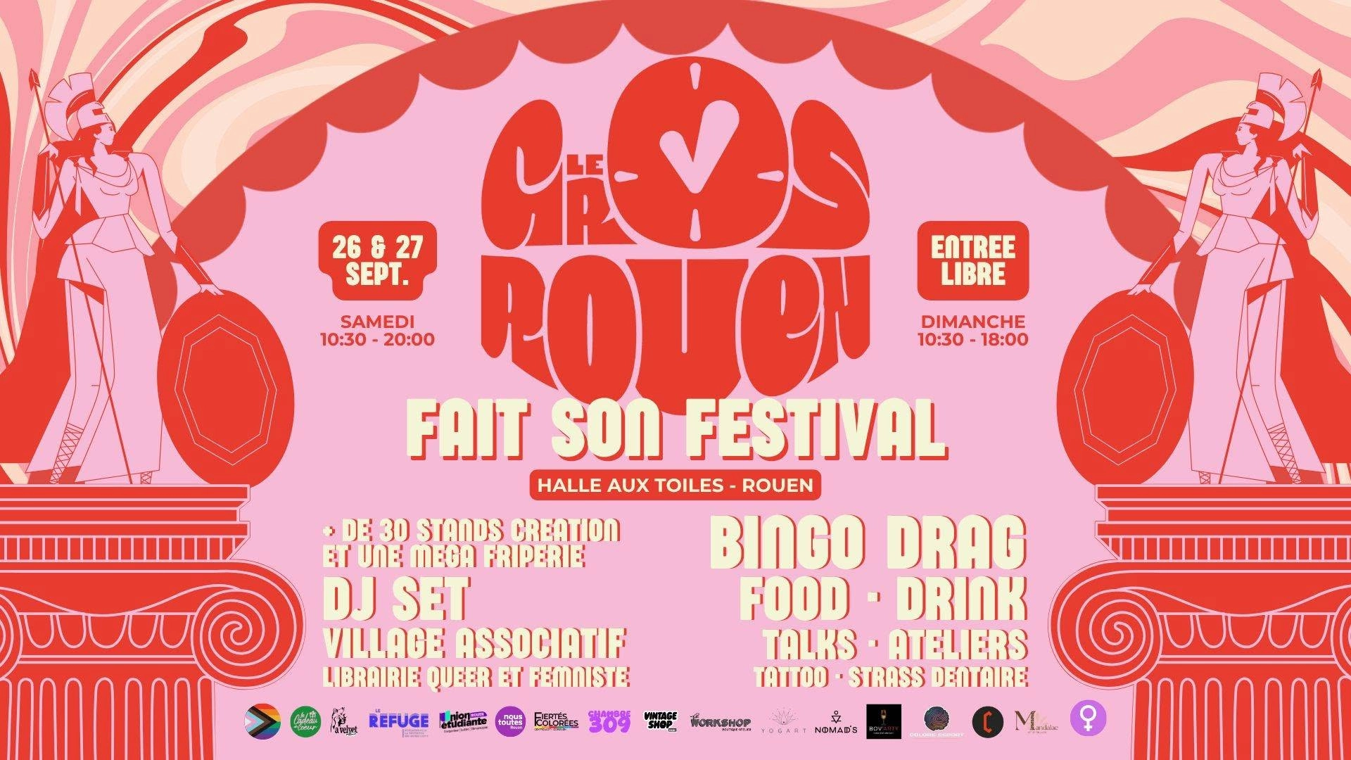 Le Gros Rouen Festival ✨ March&eacute; de cr&eacute;ateur&middot;ices, drag, DJ, ateliers & talks | 26-27 septembre