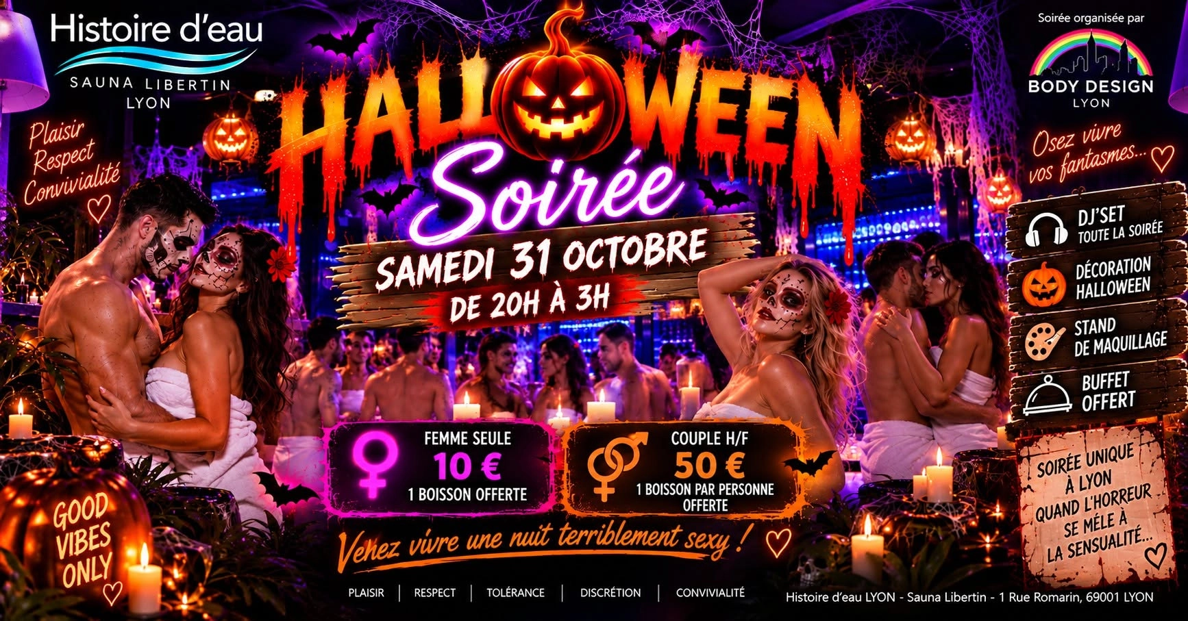 🎃👻 HALLOWEEN PARTY – SOIRÉE 100 % COUPLES & FEMMES SEULES 👻🎃