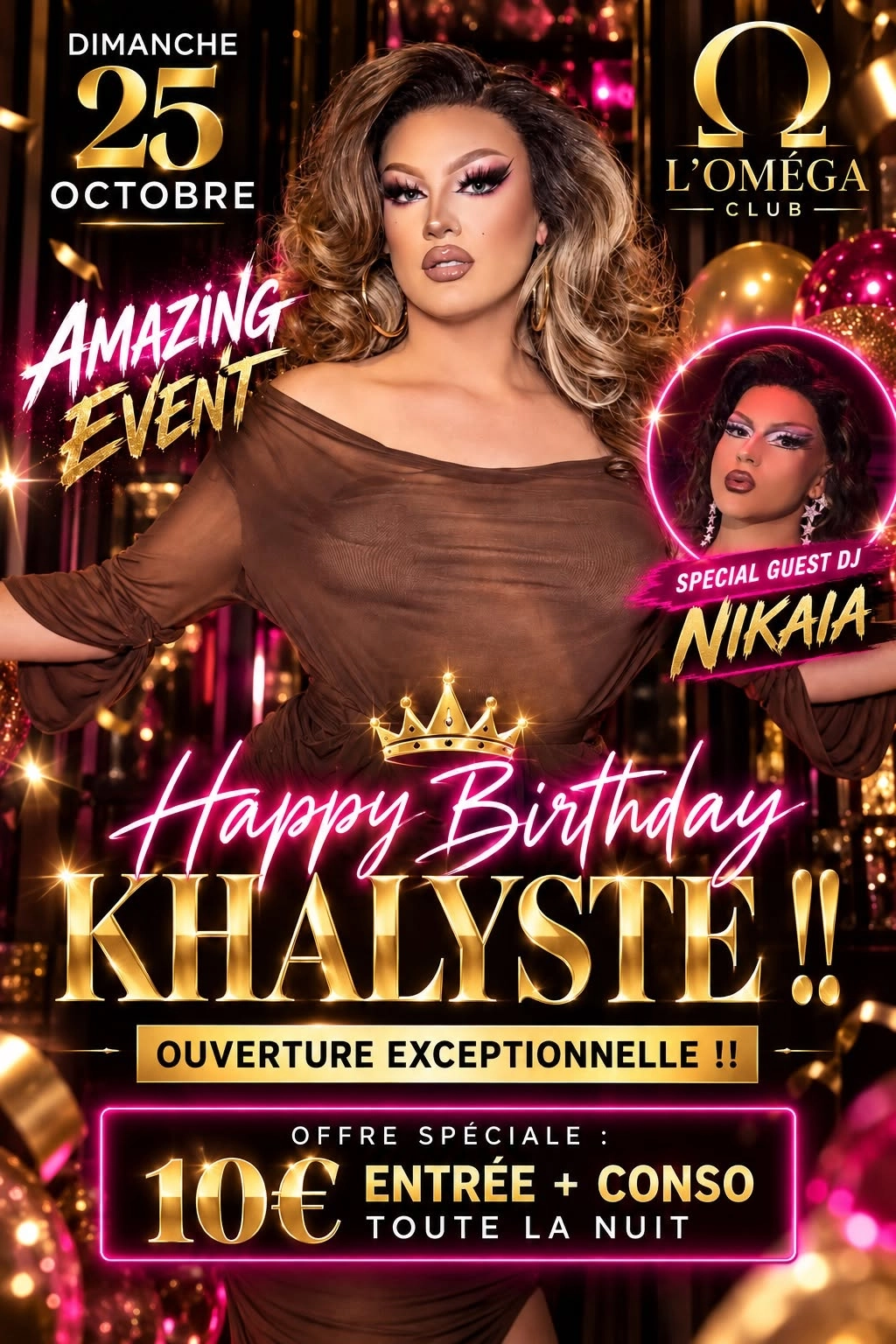 ❤️Happy Birthday KHALYSTE❤️ ‼️Ouverture exceptionnelle Sunday‼️ L&rsquo;Om&eacute;ga Club‼️ 
