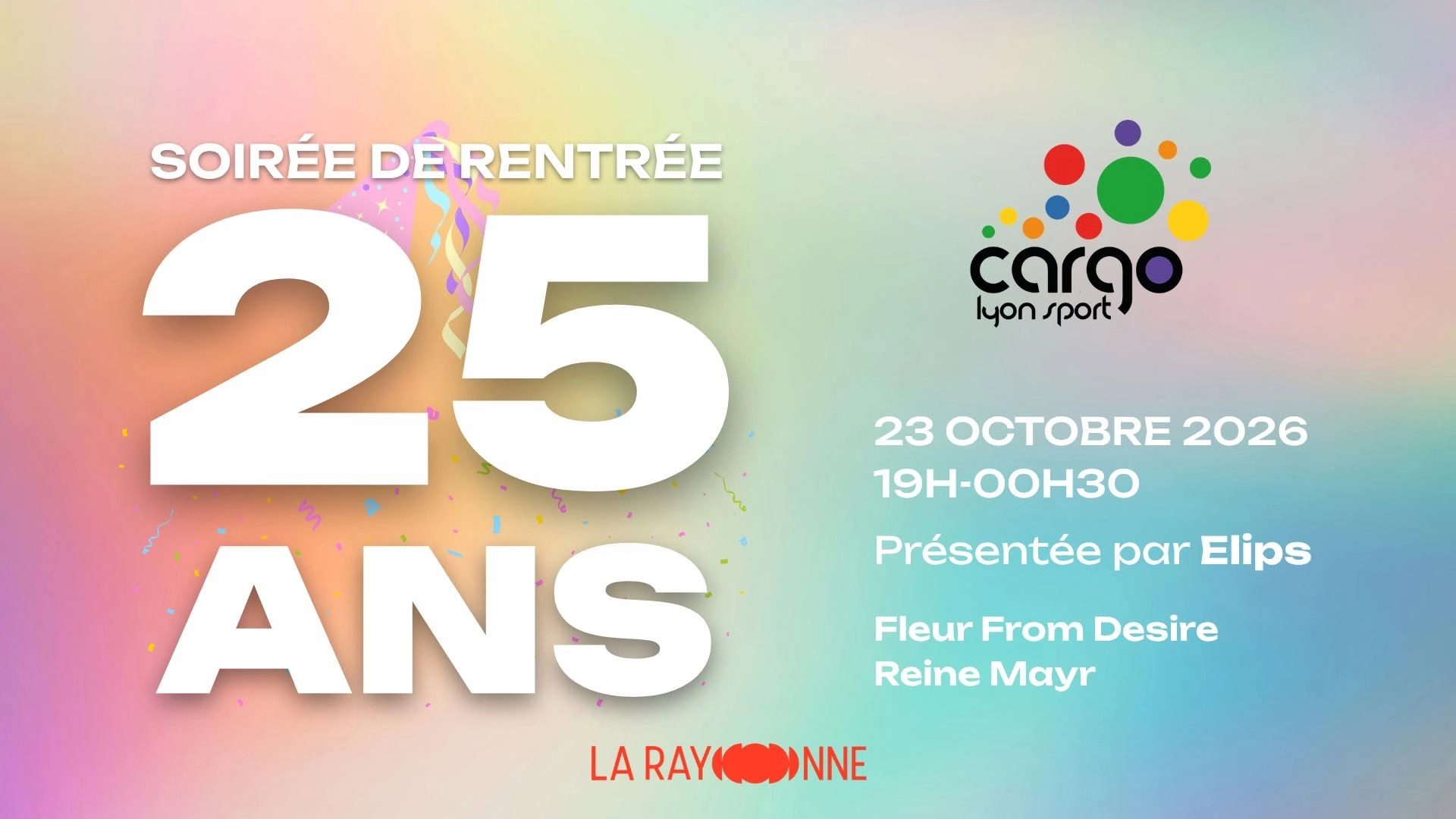25 ans de CARGO (Soirée de rentrée 2026)