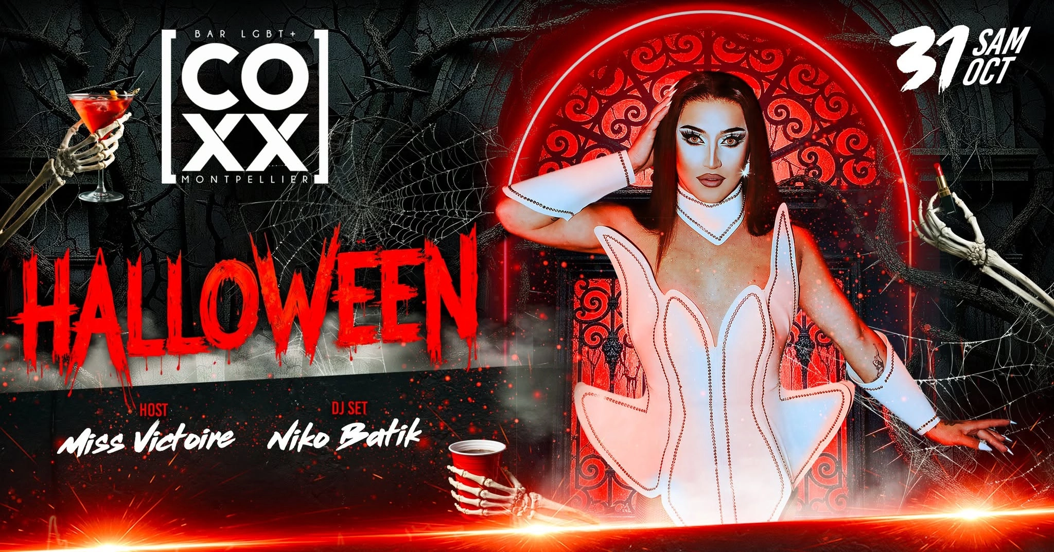 Halloween 2026 Host : Miss Victoire, DJ Set Niko Batik