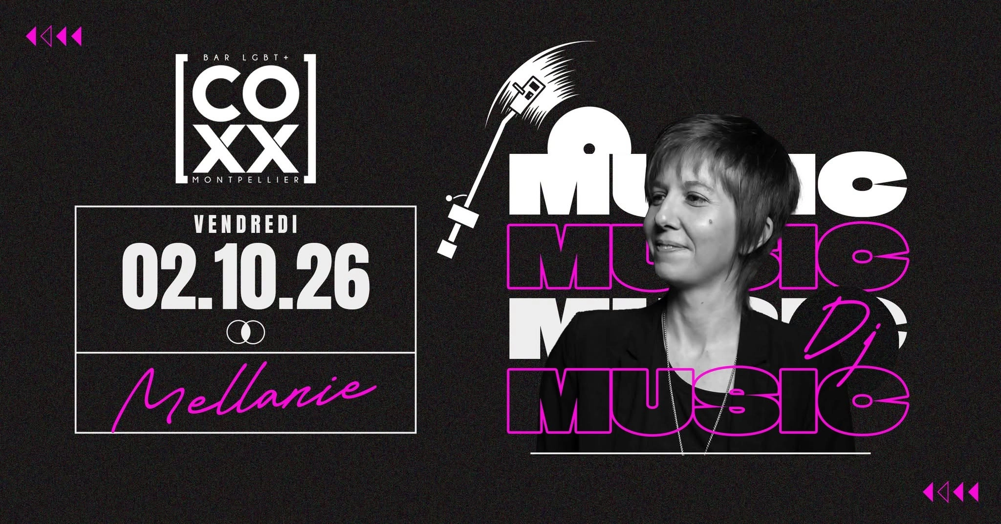 Vendredi 2 octobre DJ Set Mellanie